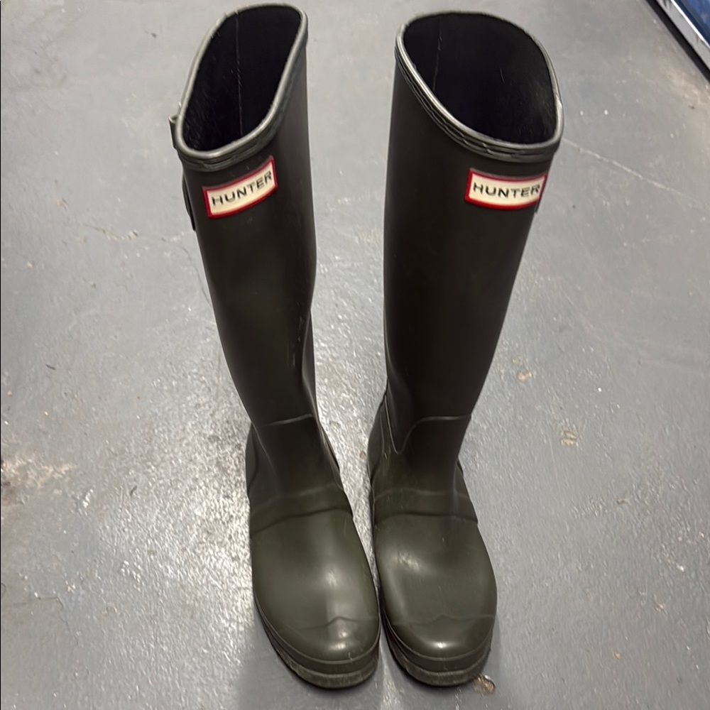 Hunter Green Matte Hunter Boots
